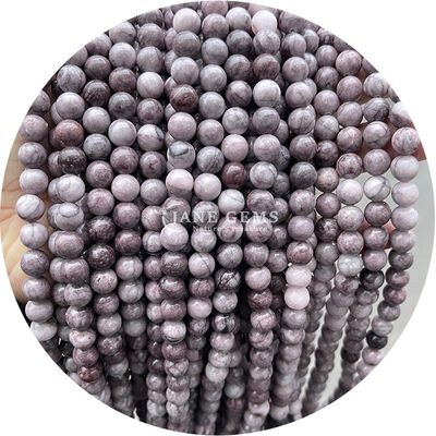 Sprzedaż hurtowa kamienia naturalnego Krągłe kolczyki 8mm Różowy zebra Jasper Krągłe kolczyki Turmalina Kręgłe kolczyki Rozstawki do biżuterii