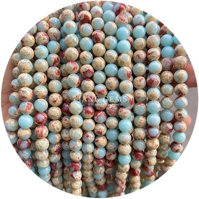 Sprzedaż hurtowa kamienia naturalnego Krągłe kolczyki 8mm Różowy zebra Jasper Krągłe kolczyki Turmalina Kręgłe kolczyki Rozstawki do biżuterii