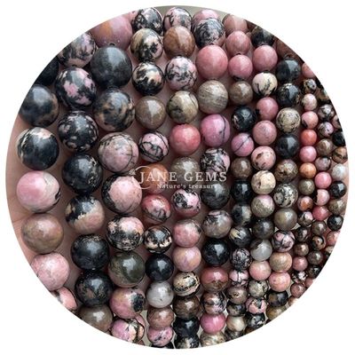 Sprzedaż hurtowa kamienia naturalnego Krągłe kolczyki 8mm Różowy zebra Jasper Krągłe kolczyki Turmalina Kręgłe kolczyki Rozstawki do biżuterii