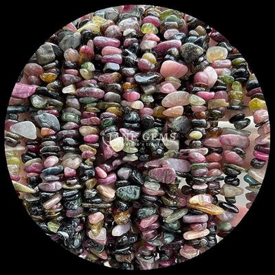 Tourmaline Garnet Gems Bead Natural Crystal Nieregularny kształt Szczotka Żwir Kamień Luźne struny wiązki dla bransoletek