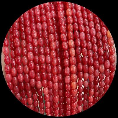 Indian Agate Green Dot Lemon Jade Gem Bead Natural Crystal Rice Shape Stone Loose Bead Strands dla bransoletek