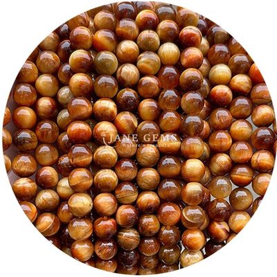 Sprzedaż hurtowa kamienia naturalnego Krągłe luźne koraliki 8mm Tiger Eye Luźne koraliki Róża Czerwony Tiger Eye Okrągłe koraliki Rozstawki do biżuterii