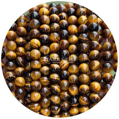 Sprzedaż hurtowa kamienia naturalnego Krągłe luźne koraliki 8mm Tiger Eye Luźne koraliki Róża Czerwony Tiger Eye Okrągłe koraliki Rozstawki do biżuterii