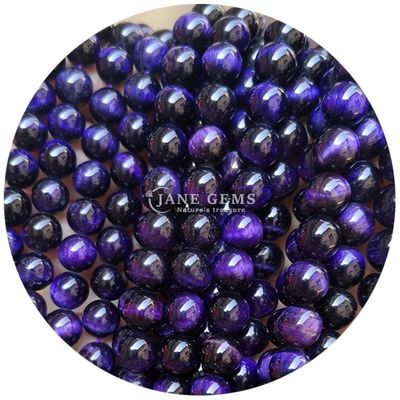 Sprzedaż hurtowa kamienia naturalnego Krągłe luźne koraliki 8mm Tiger Eye Luźne koraliki Róża Czerwony Tiger Eye Okrągłe koraliki Rozstawki do biżuterii