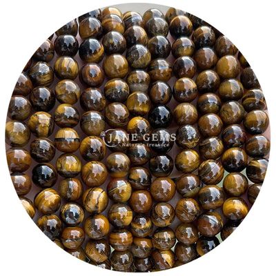 Sprzedaż hurtowa kamienia naturalnego Krągłe luźne koraliki 8mm Tiger Eye Luźne koraliki Róża Czerwony Tiger Eye Okrągłe koraliki Rozstawki do biżuterii