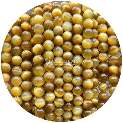 Sprzedaż hurtowa kamienia naturalnego Krągłe luźne koraliki 8mm Tiger Eye Luźne koraliki Róża Czerwony Tiger Eye Okrągłe koraliki Rozstawki do biżuterii