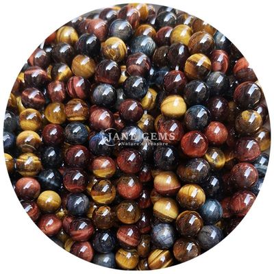 Sprzedaż hurtowa kamienia naturalnego Krągłe luźne koraliki 8mm Tiger Eye Luźne koraliki Róża Czerwony Tiger Eye Okrągłe koraliki Rozstawki do biżuterii