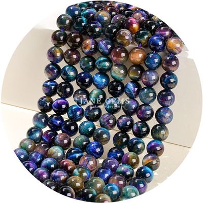 Sprzedaż hurtowa kamienia naturalnego Krągłe luźne koraliki 8mm Tiger Eye Luźne koraliki Róża Czerwony Tiger Eye Okrągłe koraliki Rozstawki do biżuterii