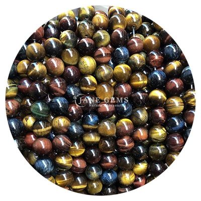 Sprzedaż hurtowa kamienia naturalnego Krągłe luźne koraliki 8mm Tiger Eye Luźne koraliki Róża Czerwony Tiger Eye Okrągłe koraliki Rozstawki do biżuterii