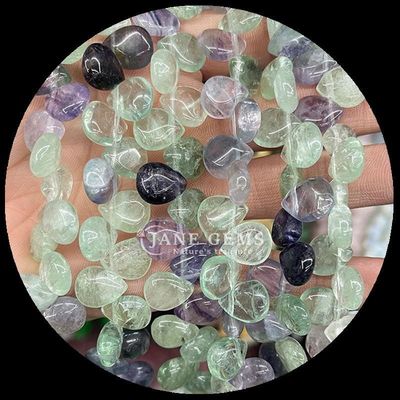 Indian Agate Topaz Gem Bead Natural Crystal Water Drop Shape Stone Loose Bead Strands dla bransoletek