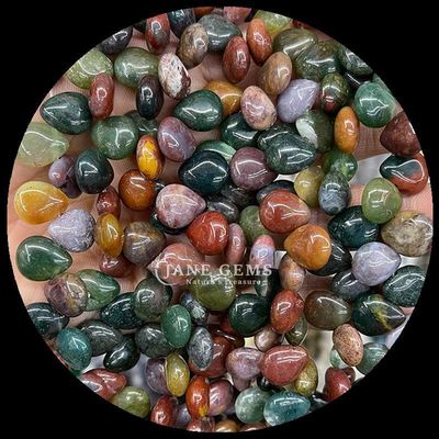 Indian Agate Topaz Gem Bead Natural Crystal Water Drop Shape Stone Loose Bead Strands dla bransoletek