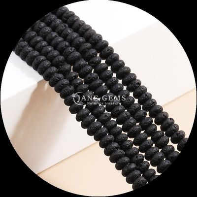 Lucky Jade Lava Stone Gem Bead Natural Crystal Abacus Shape Stone Loose Bead Strands dla bransoletek