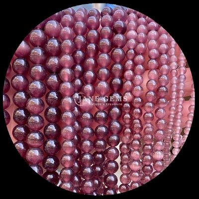 Pomarańczowy Fioletowy Żółty Kolorowy Okrągły Kształt Kocie Oko Luźne struny korali Wielkość korali 4mm/6mm/8mm/10mm/12mm