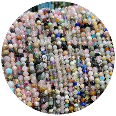 OEM ODM Support Faceted Genuine Nature Gemstone Healing Crystal Loose Beads Strand Jewelry For DIY Designer