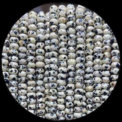 Indian Agate Green Dot Natural Gemstone Bead Strands Natural Gemstone Faceted Abacus Beads dla darów na zamówienie