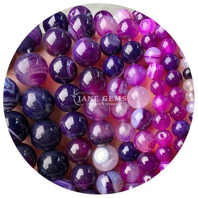 Luźne naturalne kamienne koraliki Strand Genuine Real Stone Agate Crystal Beads For DIY Jewelry Making