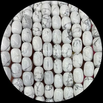 Gems Bead Howlite Opalite Natural Crystal Gemstone Barrel Shape Loose Bead Strands do produkcji biżuterii