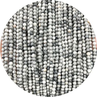 Semi-drogocenny kamień Citrine Tourmaline Healing Loose Round Bead Strands do robienia prezentów urodzinowych