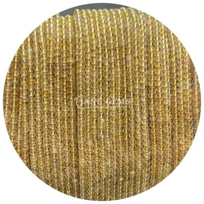 Semi-drogocenny kamień Citrine Tourmaline Healing Loose Round Bead Strands do robienia prezentów urodzinowych