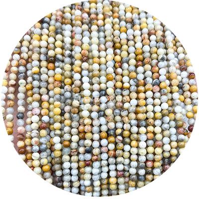 Semi-drogocenny kamień Citrine Tourmaline Healing Loose Round Bead Strands do robienia prezentów urodzinowych