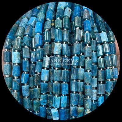 Gems Bead Natural Crystal Apatite Rhodonite Gemstone Faceted Cylinder Shape Loose Bead Strands do produkcji biżuterii