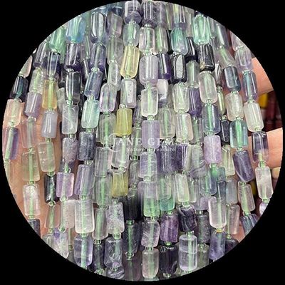 Gems Bead Natural Crystal Apatite Rhodonite Gemstone Faceted Cylinder Shape Loose Bead Strands do produkcji biżuterii