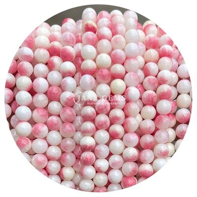 Polerowane Gładkie Hetyjskie Białej Jade Chalcedony Lekkie Brzoskwiniowe Chalcedony Luźne koraliki do robienia biżuterii DIY