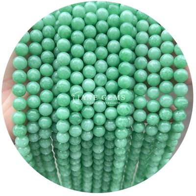 Okrągłe Jade Kolor Kalcedony Kamień korale uzdrawiające Kryształ Kamień naturalny Luźne korale do robienia biżuterii DIY