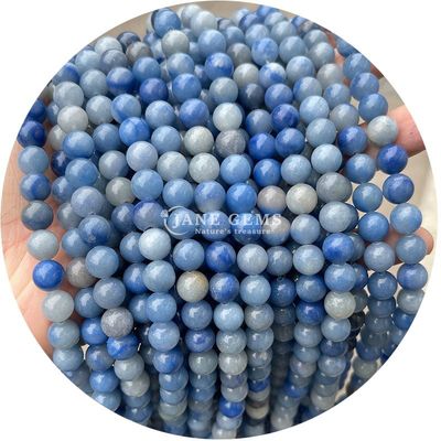 Naturalny szczelny kamień koraliki Strand Gemstone Pink Aventurine Round Gładki Do robienia biżuterii DIY