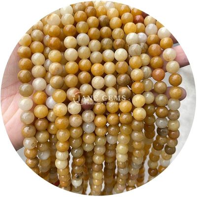 Naturalny szczelny kamień koraliki Strand Gemstone Pink Aventurine Round Gładki Do robienia biżuterii DIY