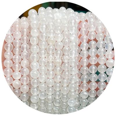 Luźne naturalne kryształowe korale jadeowe Lemon Jade Round Luźne korale dla urodzinowych prezentów