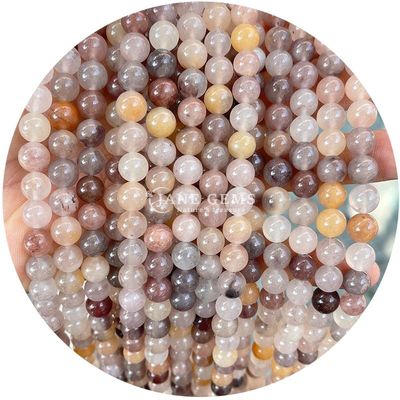 Luźne naturalne kryształowe korale jadeowe Lemon Jade Round Luźne korale dla urodzinowych prezentów