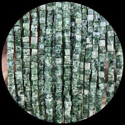 Indian Agate Blue Dot Beads do uzdrawiania kryształów i robienia biżuterii DIY w różnych rozmiarach