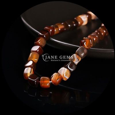 Kwadratowy kształt naturalny kamienie szlachetne Perły cytrynowe Jade Jade Rhodonite Luźne struny perły do leczenia i DIY biżuteria Ma