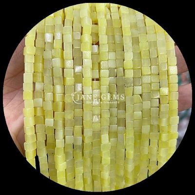 Kwadratowy kształt naturalny kamienie szlachetne Perły cytrynowe Jade Jade Rhodonite Luźne struny perły do leczenia i DIY biżuteria Ma