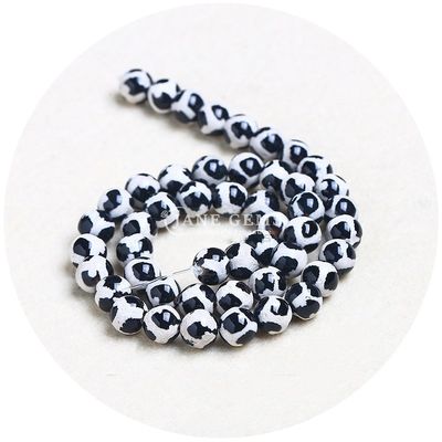 Agat Okrągły Kształt Kamień Brązowy Piłka Dzi Perły Do biżuterii & DIY Rzemiosła