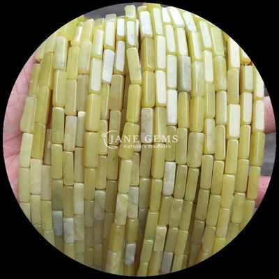Naturalny kamienie szlachetne koralik prostokątny kształt cytryny Jade Jade Howlite Luźne nici do DIY