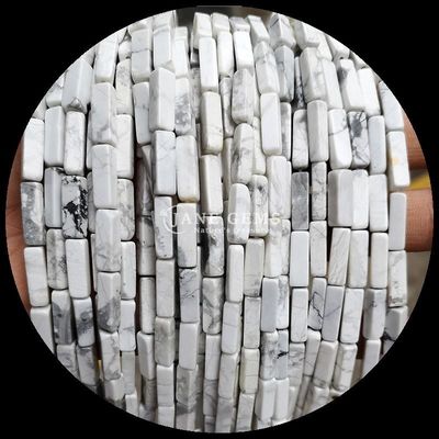 Naturalny kamienie szlachetne koralik prostokątny kształt cytryny Jade Jade Howlite Luźne nici do DIY