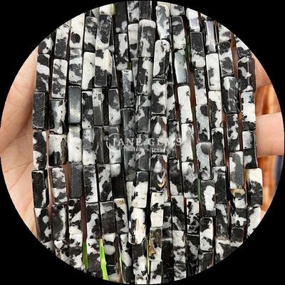 Czterokątny Zebra Jasper Lapis Lazuli Szlachetne kamienie koraliki Luźne nici do robienia biżuterii