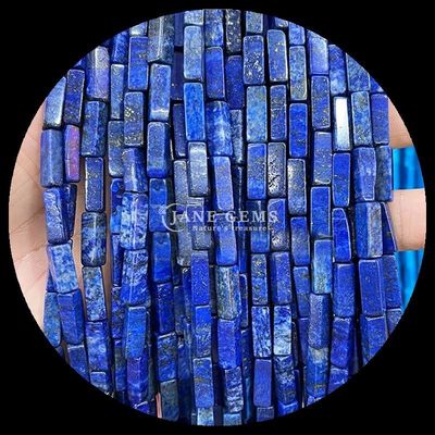 Czterokątny Zebra Jasper Lapis Lazuli Szlachetne kamienie koraliki Luźne nici do robienia biżuterii