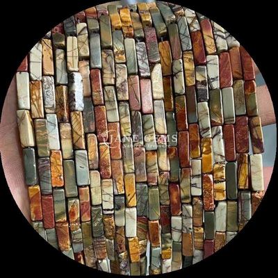 Czterokątny Zebra Jasper Lapis Lazuli Szlachetne kamienie koraliki Luźne nici do robienia biżuterii