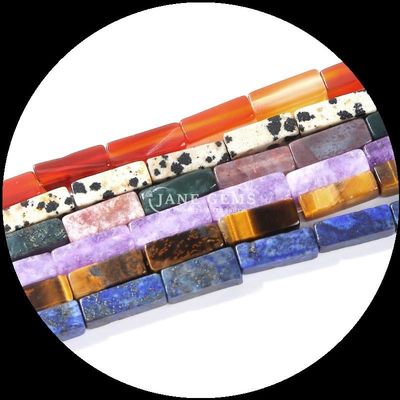 Wypolerowany wykończenie prostokąt kamienie szlachetne koralik fioletowy kalcedonyna mapa jasper 4x13mm do biżuterii DIY