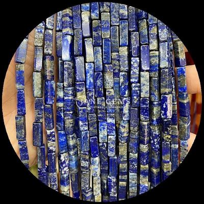 Wypolerowany wykończenie prostokąt kamienie szlachetne koralik fioletowy kalcedonyna mapa jasper 4x13mm do biżuterii DIY