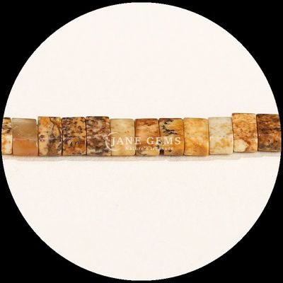 Naturalny kamień szlachetny Polerowane wykończenie kostki Amazonite Picture Jasper Luźne struny korali do robienia biżuterii