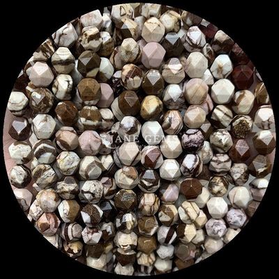 Facety wielobarwne Howlite Mapy Kamień Luźny Strand kamienie szlachetne Perły do biżuterii DIY