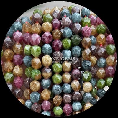 Naturalny kamienie szlachetne koraliki Faceted kształt Róża Kwart Turmalina Luźne nici do robienia biżuterii