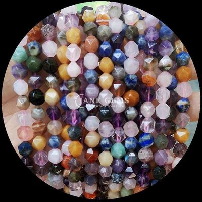 Eleganckie naturalne kamienie szlachetne, koraliki, fluoryty, lapis lazuli, luźne nici do robienia biżuterii