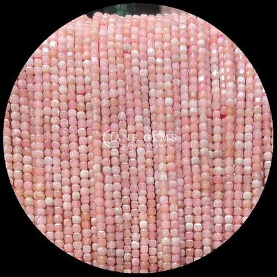Kolorowe mini kostki kamienie szlachetne koraliki różowe opal i zielony agat pręty do biżuterii DIY
