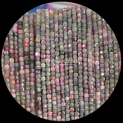 Kolorowe mini kostki kamienie szlachetne koraliki różowe opal i zielony agat pręty do biżuterii DIY