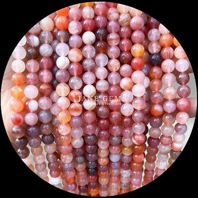 DIY biżuteria tworzenie 8 mm okrągłe naturalne kamienie szlachetne koraliki w agate wiśniowy i różne agate nici do kolczyków